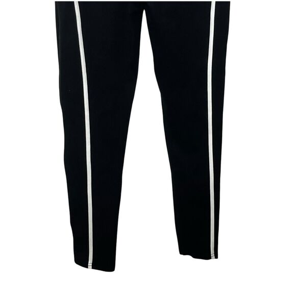 Maniere De Voir High Rise Leggings Women’s 14 Black Zip Trim Compression Inseam - Picture 7 of 12